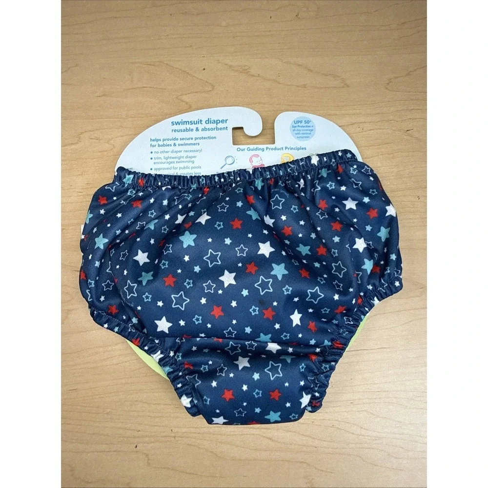 i Play Baby Swimsuit Stars Americana Reusable & Absorbent Swim Diaper 18 Months